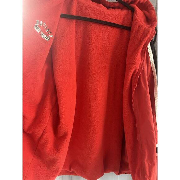 Vintage Detroit Red Wings 2XL Reversible G-III NHL Winter Jacket Coat Hood XXL - Picture 13 of 16